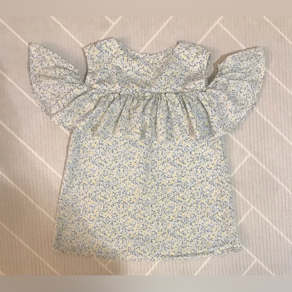 Bella Bliss off shoulder flower print top girl's size 7